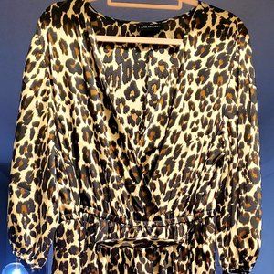 Lane Bryant Leopard Print Wrap-Style Dress, Size 18
